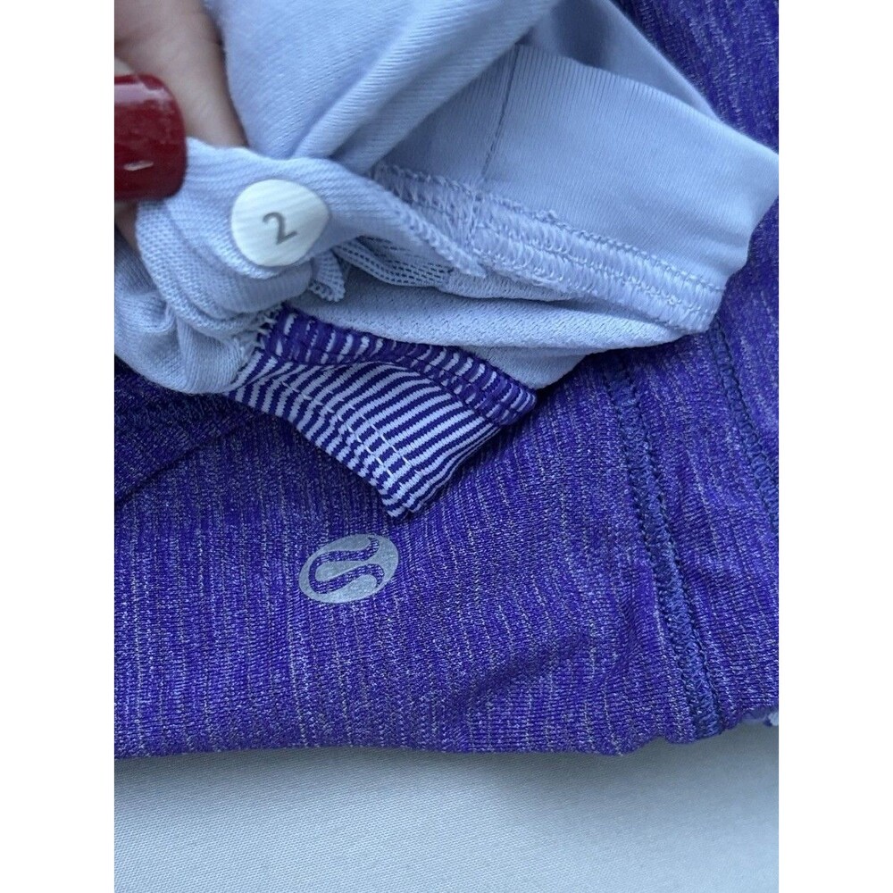 Lululemon Rest Less Tank Top Heather Bruised Berry Wee Striped Women’s Size 2 - Picture 8 of 10